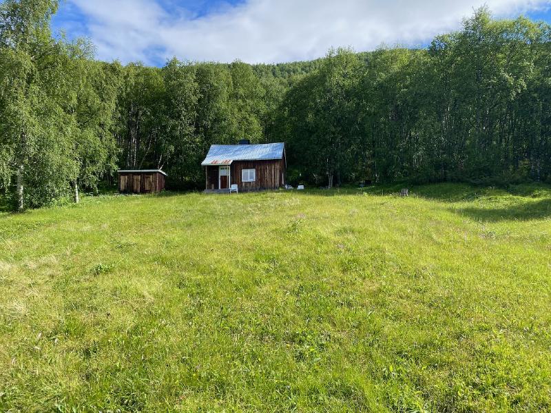 Kleine Holzhütte am Waldrand
